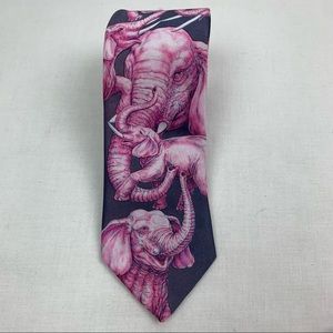 VTG Ralph Marlin Pink Elephants Necktie